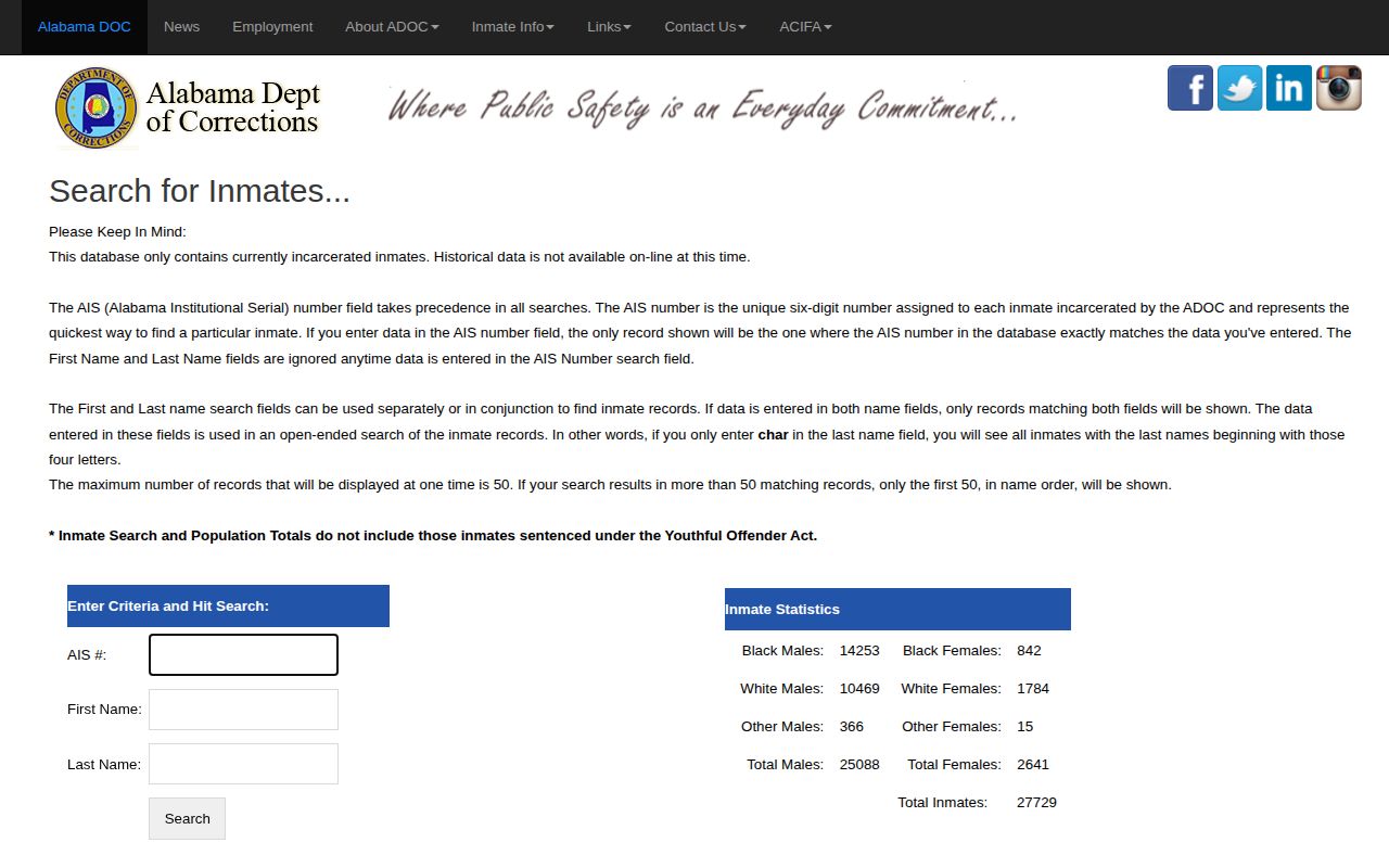 ADOC offender search for DeKalb County released inmate lookup