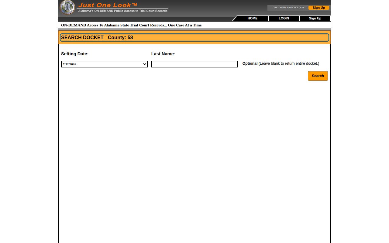 Alacourt DeKalb docket search for released inmate court record lookup