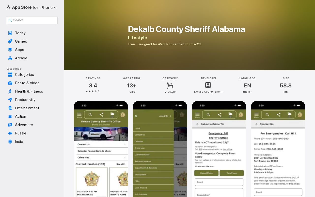 DeKalb sheriff app listing for released inmate booking photo lookup